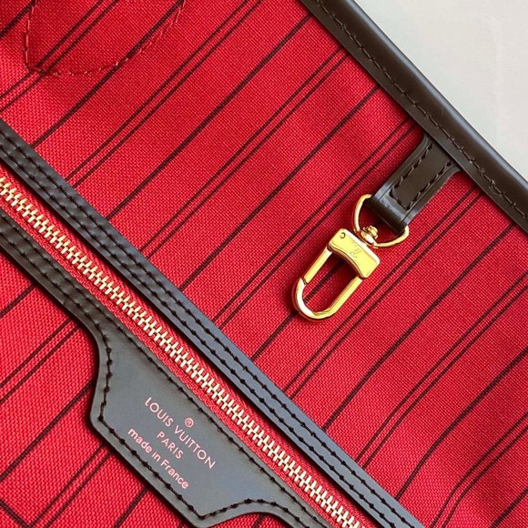 Louis Vuitton Monogram Neverfull MM Brown Red Bag - Picture 8 of 9